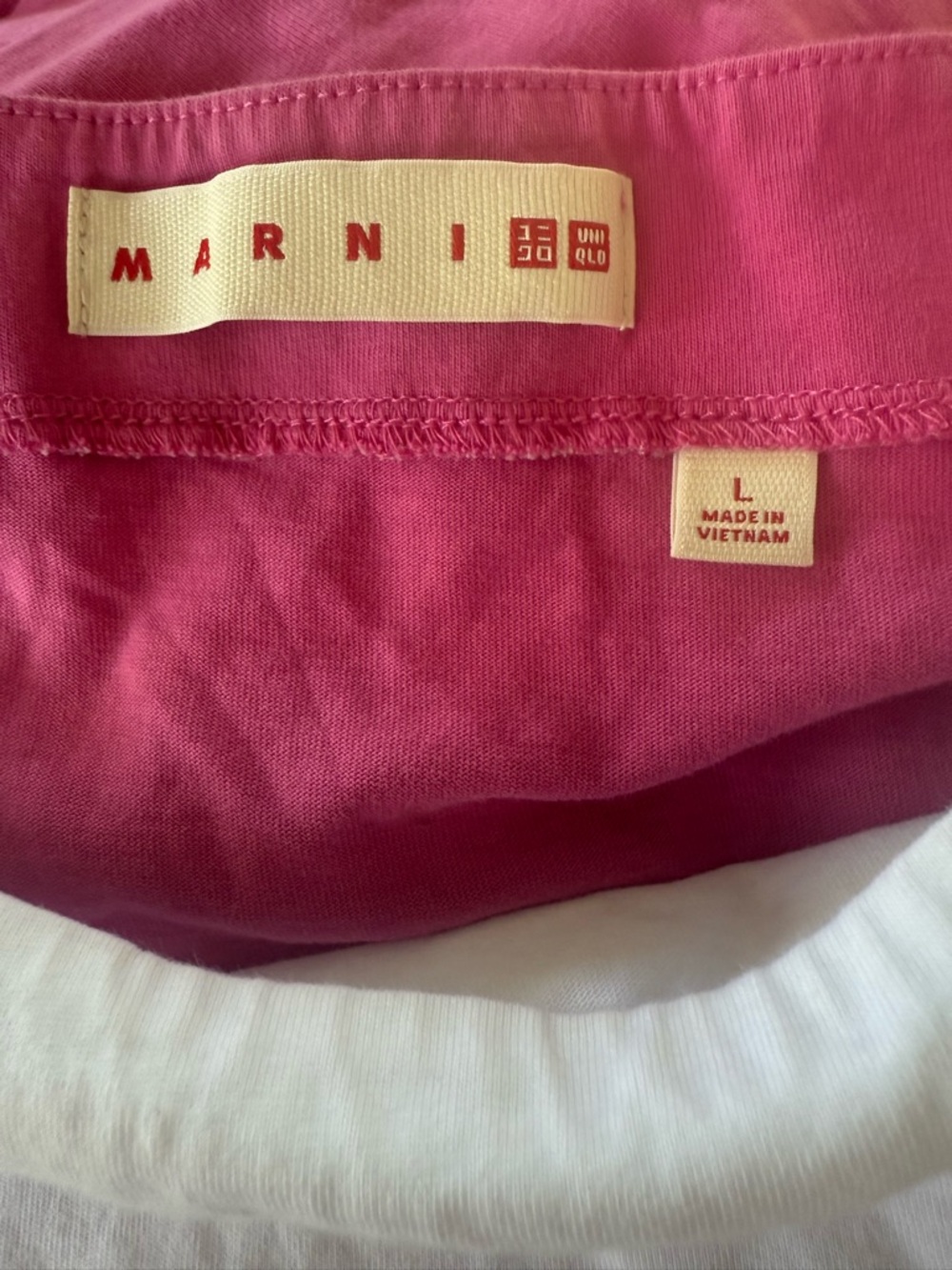 MARNI x Uniqlo Women’s Pink White Floral Graphic Oversized Boxy T-Shirt Large - Picture 2 of 9